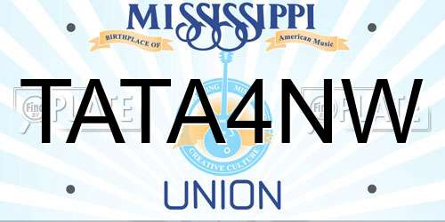 TATA4NW Mississippi License Plate