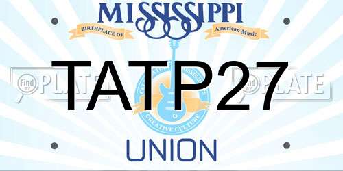 TATP27 Mississippi License Plate