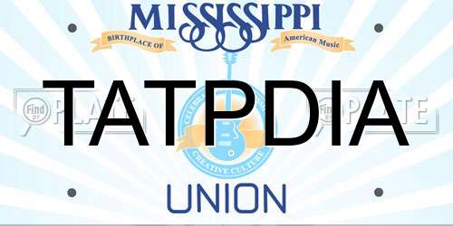 TATPDIA Mississippi License Plate