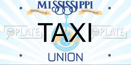TAXI Mississippi License Plate