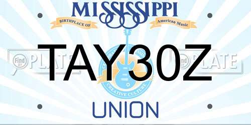 TAY30Z Mississippi License Plate