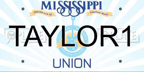 TAYLOR1 Mississippi License Plate