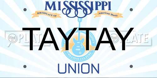 TAYTAY Mississippi License Plate
