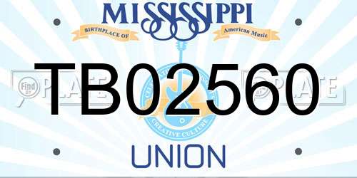 TB02560 Mississippi License Plate