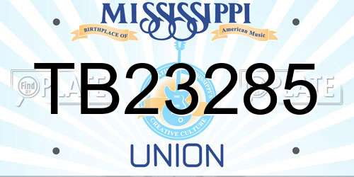 TB23285 Mississippi License Plate