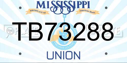 TB73288 Mississippi License Plate