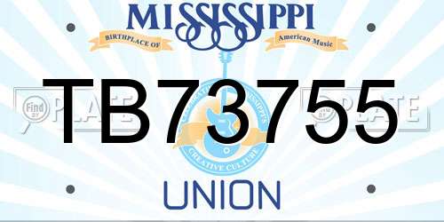 TB73755 Mississippi License Plate