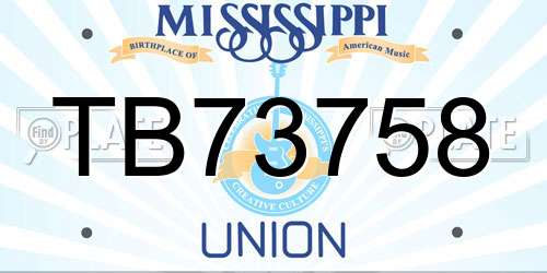 TB73758 Mississippi License Plate