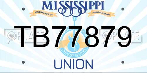 TB77879 Mississippi License Plate