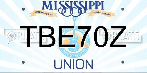 TBE70Z Mississippi License Plate