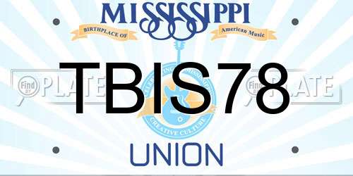 TBIS78 Mississippi License Plate