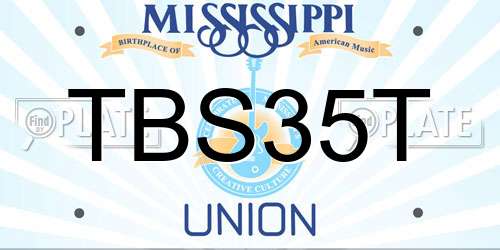 TBS35T Mississippi License Plate