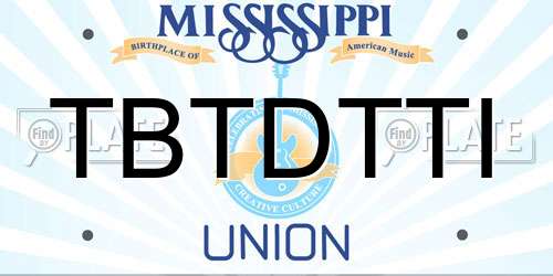 TBTDTTI Mississippi License Plate