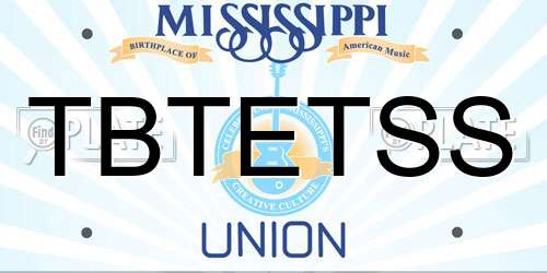 TBTETSS Mississippi License Plate