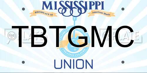 TBTGMC Mississippi License Plate