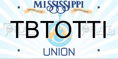 TBTOTTI Mississippi License Plate
