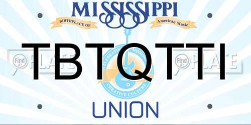 TBTQTTI Mississippi License Plate