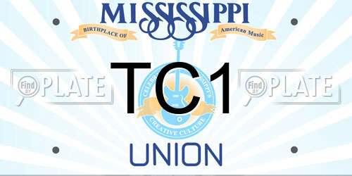 TC1 Mississippi License Plate
