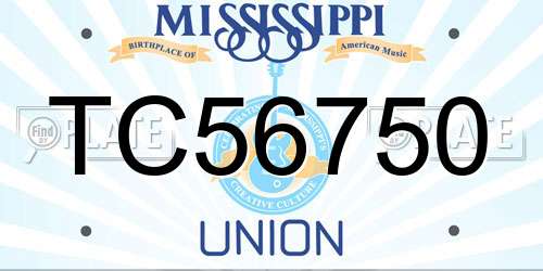 TC56750 Mississippi License Plate