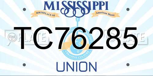 TC76285 Mississippi License Plate