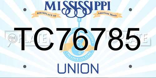 TC76785 Mississippi License Plate