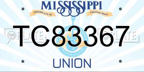 TC83367 Mississippi License Plate
