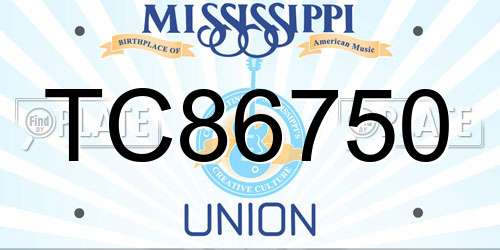 TC86750 Mississippi License Plate