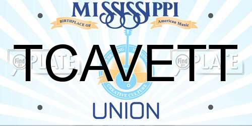 TCAVETT Mississippi License Plate