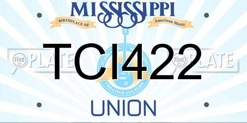 TCI422 Mississippi License Plate