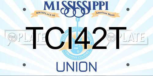 TCI42T Mississippi License Plate