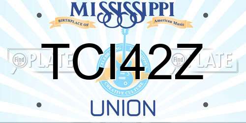 TCI42Z Mississippi License Plate