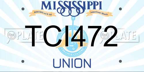 TCI472 Mississippi License Plate