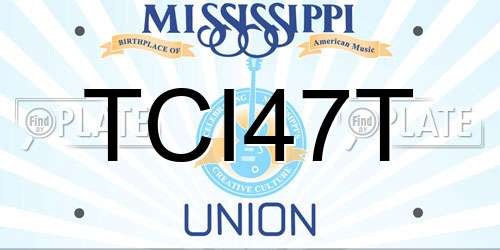 TCI47T Mississippi License Plate