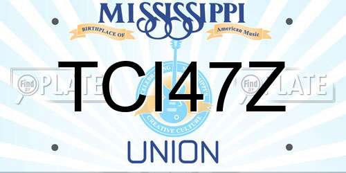 TCI47Z Mississippi License Plate