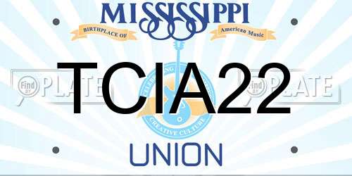 TCIA22 Mississippi License Plate