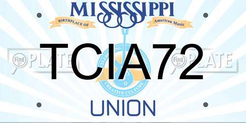 TCIA72 Mississippi License Plate