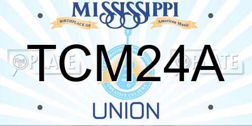 TCM24A Mississippi License Plate