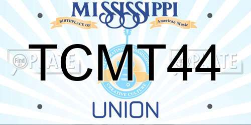 TCMT44 Mississippi License Plate