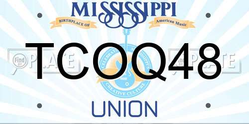 TCOQ48 Mississippi License Plate