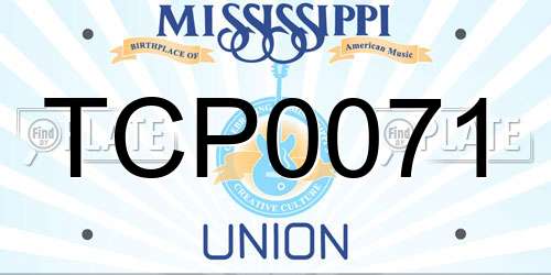 TCP0071 Mississippi License Plate