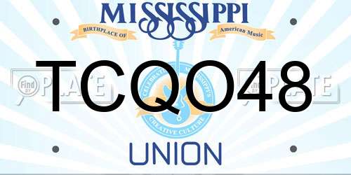 TCQO48 Mississippi License Plate