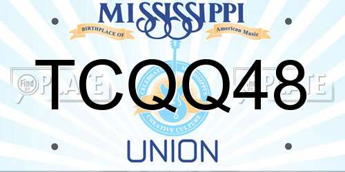 TCQQ48 Mississippi License Plate