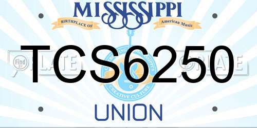 TCS6250 Mississippi License Plate