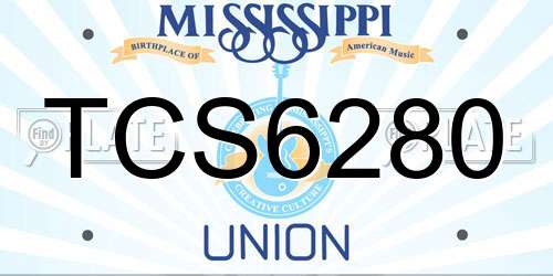 TCS6280 Mississippi License Plate