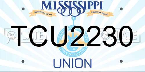 TCU2230 Mississippi License Plate