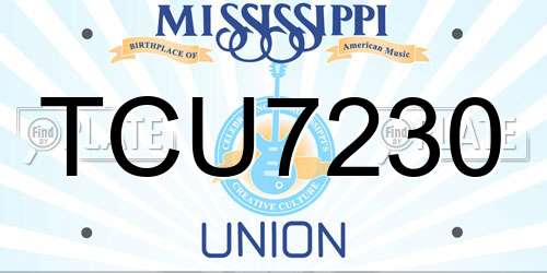 TCU7230 Mississippi License Plate