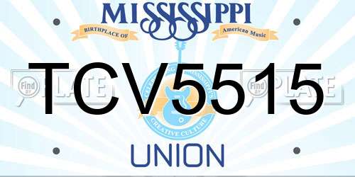 TCV5515 Mississippi License Plate