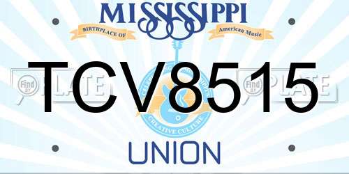 TCV8515 Mississippi License Plate