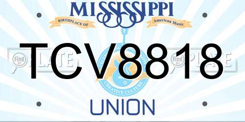TCV8818 Mississippi License Plate