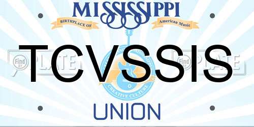 TCVSSIS Mississippi License Plate